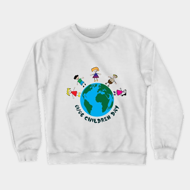 children day Crewneck Sweatshirt by AgaTitou Shop